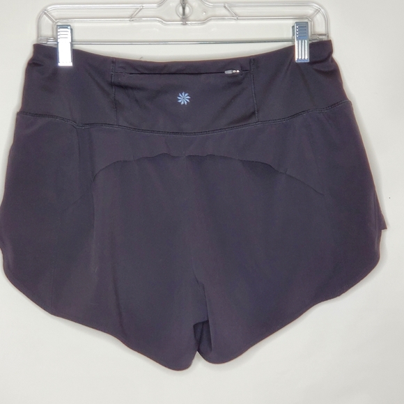 Athleta Running Free Shorts Size S Black Stretch Activewear Lightweight Sporty - Picture 1 of 12